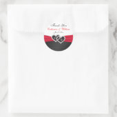 Sticker rond de 1,5 po pour plis en satin rouge et (Sac)