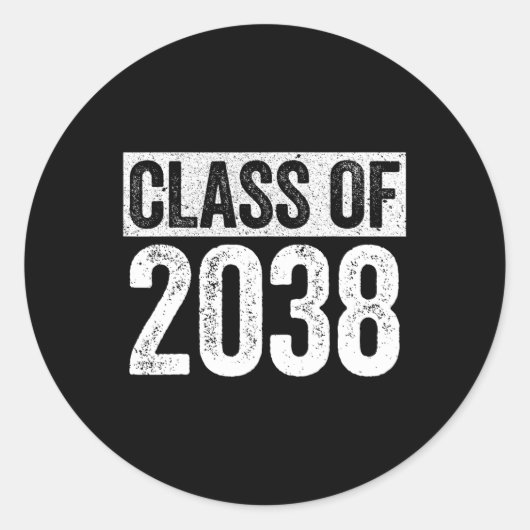 Sticker Rond De 2038 Senior 2038 Graduation (Devant)
