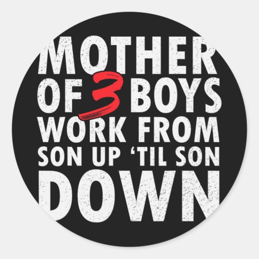 Sticker Rond De 3 Garçons Travaillent Du Fils Jusqu'Au Fils A B (Devant)