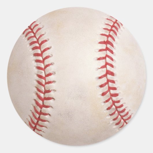 Sticker rond de balle de baseball (Devant)