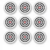 Sticker rond de conception "cible" de la machine à (Devant)