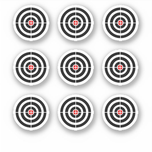 Sticker rond de conception "cible" de la machine à (Devant)