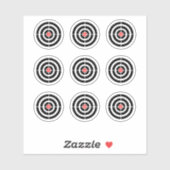 Sticker rond de conception "cible" de la machine à (Feuille)