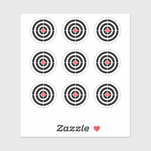 Sticker rond de conception "cible" de la machine à (Feuille)