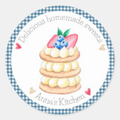 Sticker Rond De délicieuses douceurs maison (Devant)