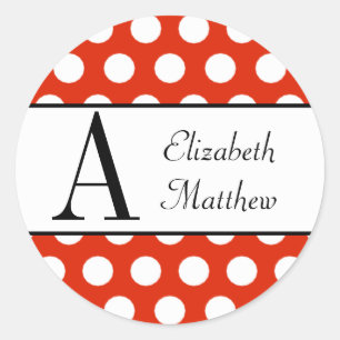 Sticker Rond De dernier de personnaliser de rouge et de blanc