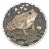 Sticker rond de grenouille (Devant)