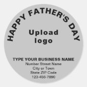 Sticker rond de jour de père gris (Devant)