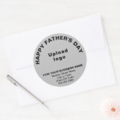 Sticker rond de jour de père gris (Enveloppe)