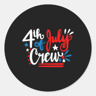 Sticker Rond De Juillet Chemise de l'Indépendance Jour Famille