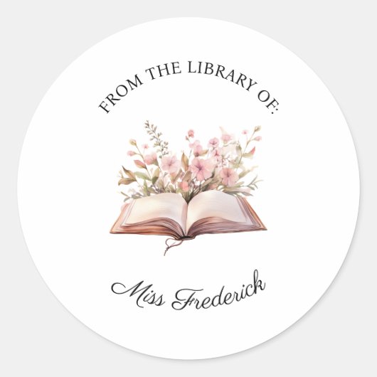 Sticker Rond De la Bibliothèque des Étiquettes, Enseignants (Devant)