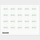 Sticker rond de la chance de la Saint Patrick (Feuille)