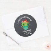 Sticker Rond De la cuisine Cute Cactus dans un Sombrero (Enveloppe)