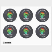 Sticker Rond De la cuisine Cute Cactus dans un Sombrero (Feuille)