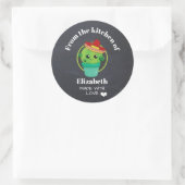 Sticker Rond De la cuisine Cute Cactus dans un Sombrero (Sac)