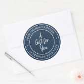 Sticker Rond De la cuisine de bleu (Enveloppe)