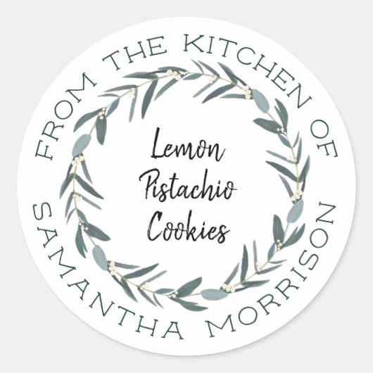 Sticker Rond De La Cuisine De | Courbe moderne d'eucalyptus (Devant)