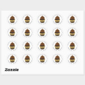 Sticker Rond De la cuisine de | Cupcake au chocolat (Feuille)