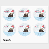 Sticker Rond De la cuisine de | Jolie Louter de Noël (Feuille)
