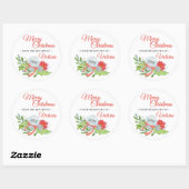 Sticker Rond De la cuisine de Joyeux Noël (Feuille)