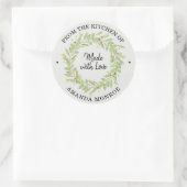 Sticker Rond De la cuisine de la couronne verte (Sac)