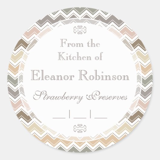 Sticker Rond De La Cuisine De L'Élégante Canne Maison (Devant)