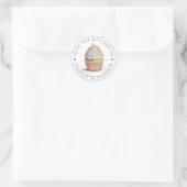 Sticker Rond De la cuisine de Painted Cupcake (Sac)