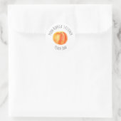 Sticker Rond De La Cuisine De Peach Jam Classic Round (Sac)