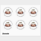 Sticker Rond De la cuisine de | Pouding de Noël (Feuille)