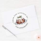 Sticker Rond De la cuisine de | Pouding de Noël (Enveloppe)