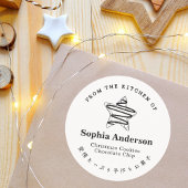 Sticker Rond De la cuisine de vacances Star Cookie Minimalist