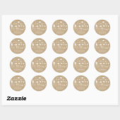 Sticker rond de la cuisine Kraft (Feuille)
