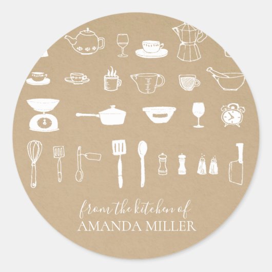 Sticker rond de la cuisine Kraft (Devant)