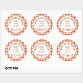 Sticker Rond De la cuisine NAME avec amour Rust Check (Feuille)