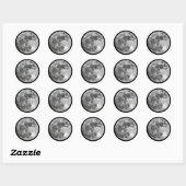 Sticker rond de la lune de Supermoon (Feuille)