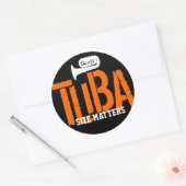 Sticker rond de la taille de TUBA (Enveloppe)