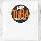 Sticker rond de la taille de TUBA (Sac)