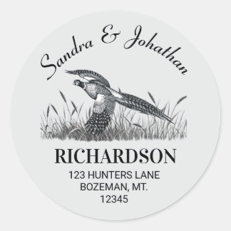 Sticker Rond de l'adresse de retour personnalisée 