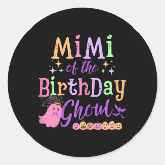 Sticker Rond De L'Anniversaire Ghoul Cute Halloween Éffrayant F