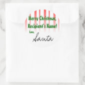 Sticker Rond De l'étiquette cadeau "Père Noël" (Sac)