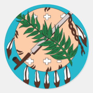 Sticker Rond De l'Oklahoma de drapeau état plus tôt