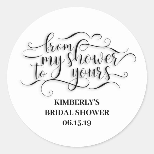 Sticker Rond De Ma Douche À La Vôtre - Merci (Devant)