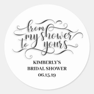 Sticker Rond De Ma Douche À La Vôtre - Merci