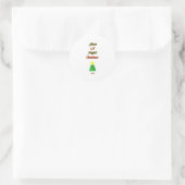 Sticker rond de Noël joyeux (Sac)