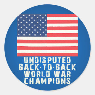 Sticker Rond De nouveau aux champions arrières de guerre