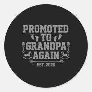 Sticker Rond De nouveau promu grand-père - Établissement 2026