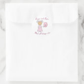 Sticker Rond De quoi les petites filles sont faites — Sucre et  (Sac)