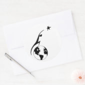 Sticker rond de règlement spatial (Enveloppe)