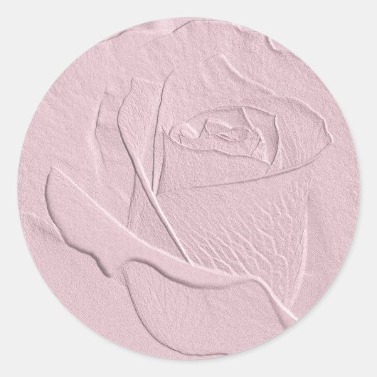 Sticker Rond De relief doucement rose de rose (Devant)