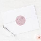 Sticker Rond De relief doucement rose de rose (Enveloppe)